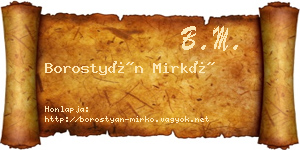 Borostyán Mirkó névjegykártya